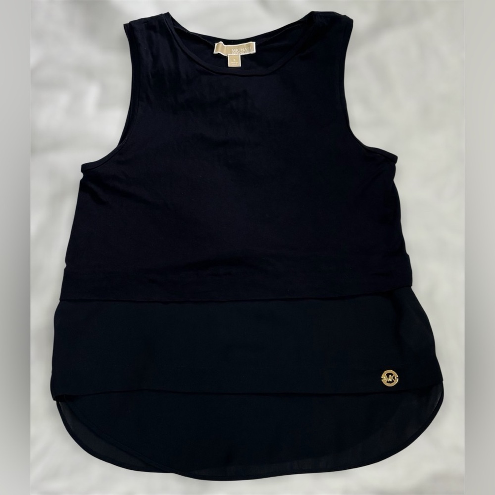 Michael Kors Black Layered Tank Top Women’s Small EUC
